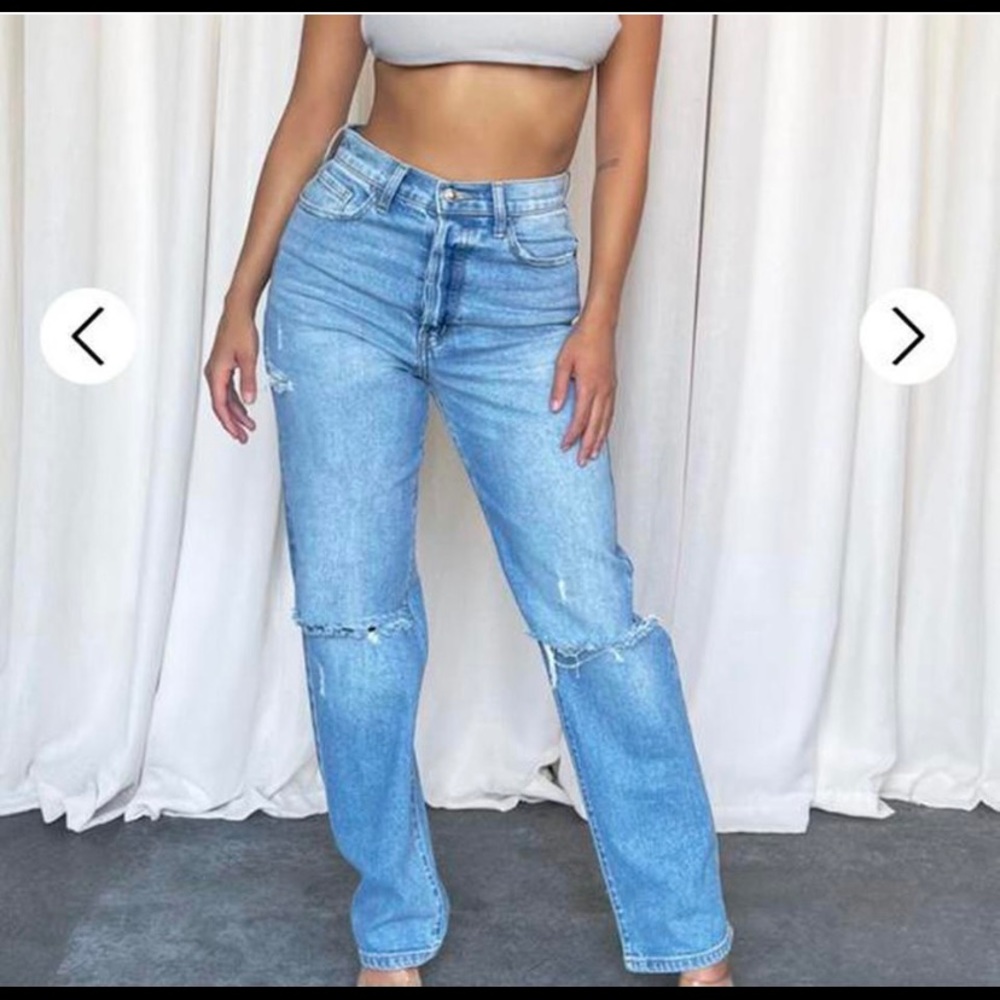 Straight leg dad jeans